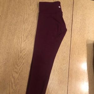 Lululemon Wunder Under eggplant/burgundy leggings